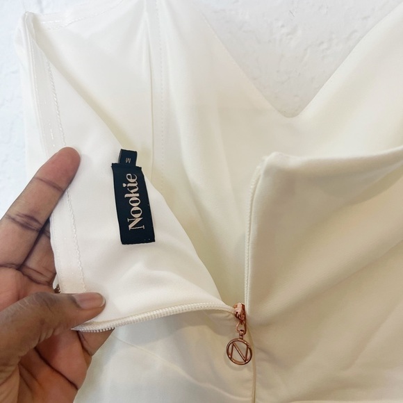 Nookie Solid Bella Strapless Side Slit Jersey Midi Dress - Picture 9 of 11